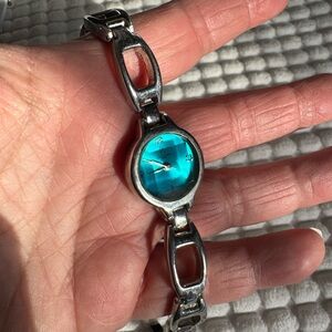Elegant Silver and Blue Women Watch